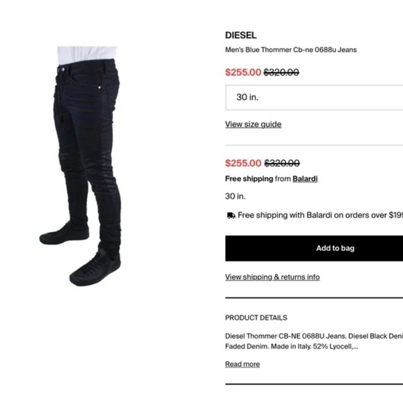 Diesel Black Denim Jeans 👖 - Picture 7 of 14